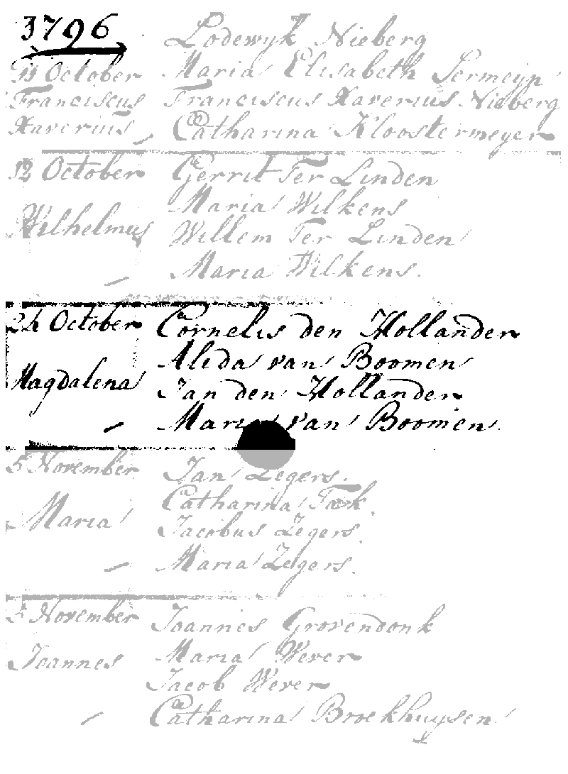 17961024 dp akte RK-Posthoorn-A'dam Magdalena dv C Hollander - A v Boomen